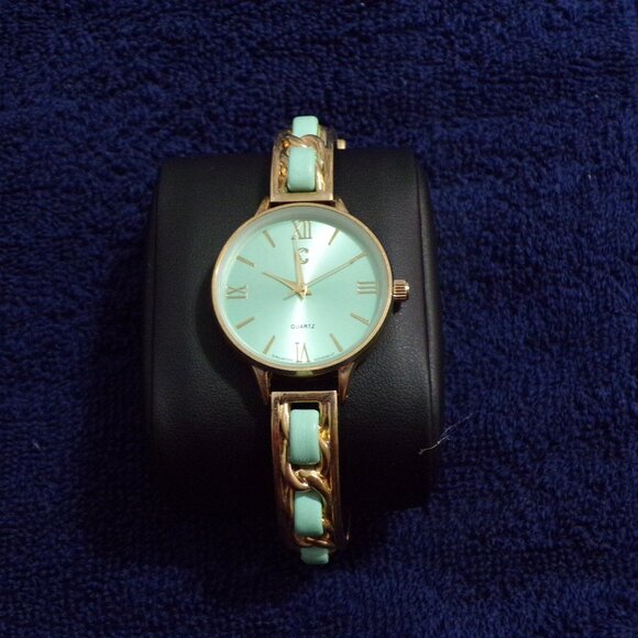 CG Women's Stainless Gold Plated Quartz Turquoise - Picture 1 of 4